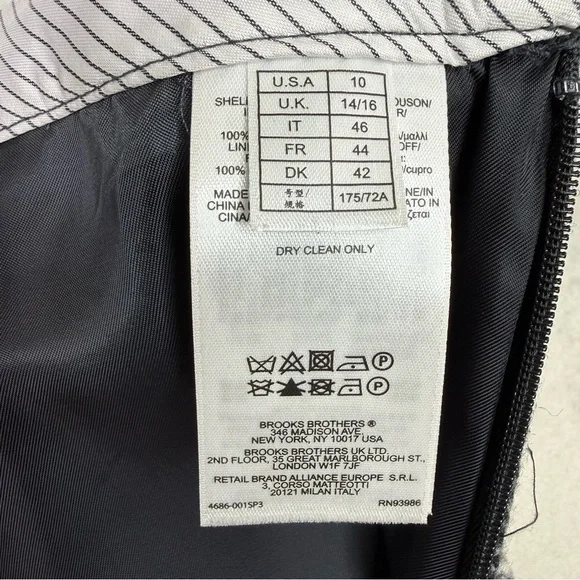 Brooks Brothers Wool Plaid Pencil Skirt Women’s Size 10 Gray 
 Plaid - Picture 7 of 9